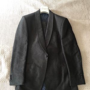RICHARD JAMES, SAVILE ROW BLACK SILK EVE SUIT 40R